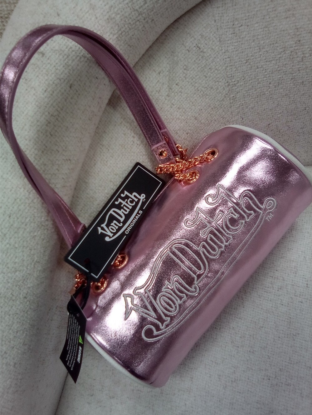 Von Dutch Pretty Pink Tube Purse